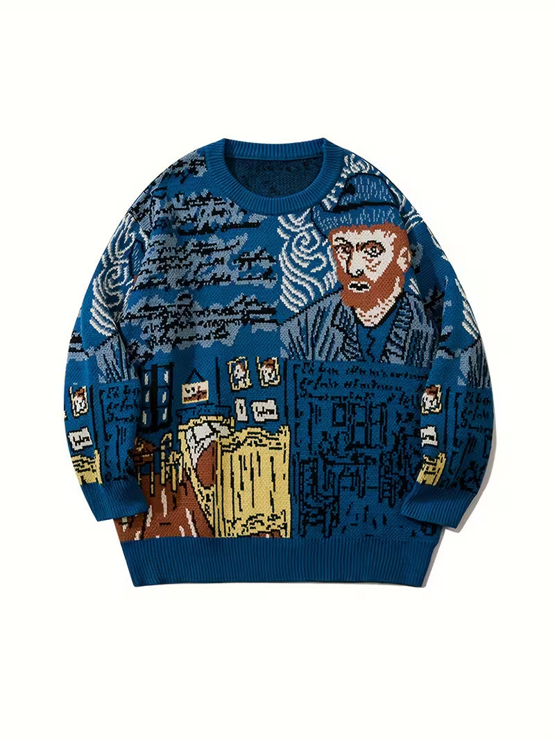 Pull Van Gogh Bleu