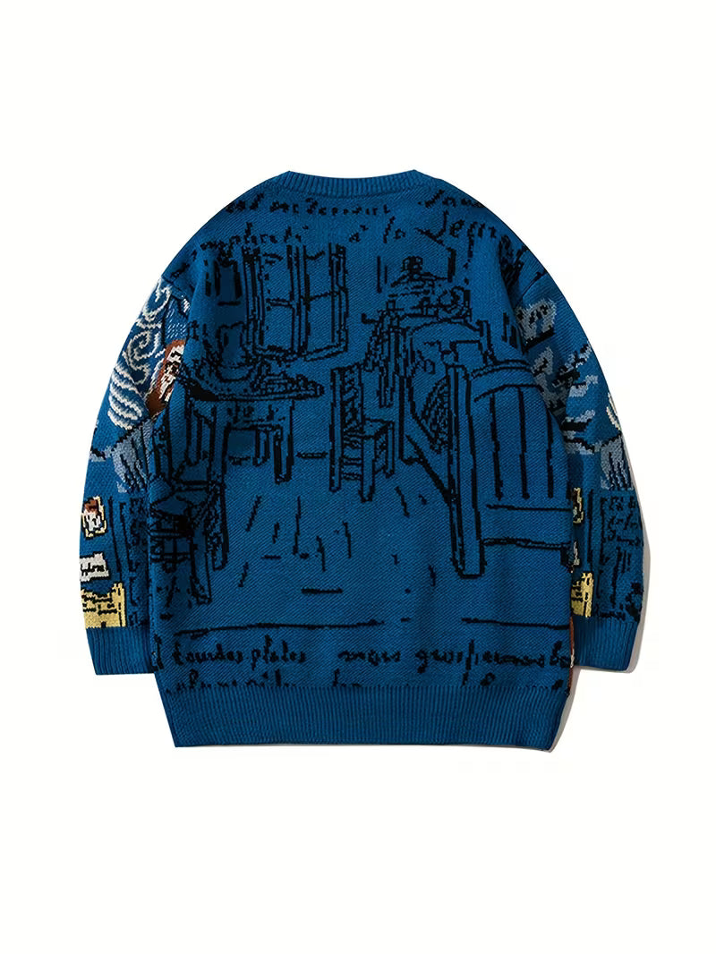 Pull Van Gogh Bleu